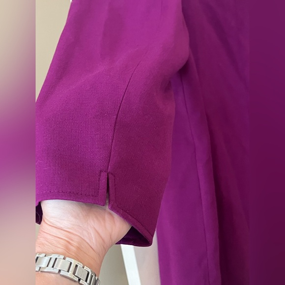 Tahari Arthur S Levine Designer Open Blazer Jacket Plum Women's Size 20W - Picture 7 of 15